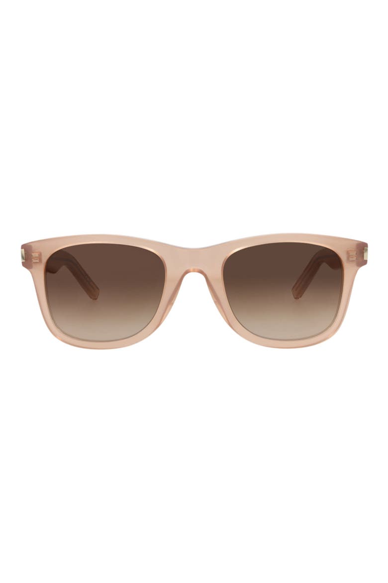 50mm Square Sunglasses, Main, color, ORANGE ORANGE BROWN