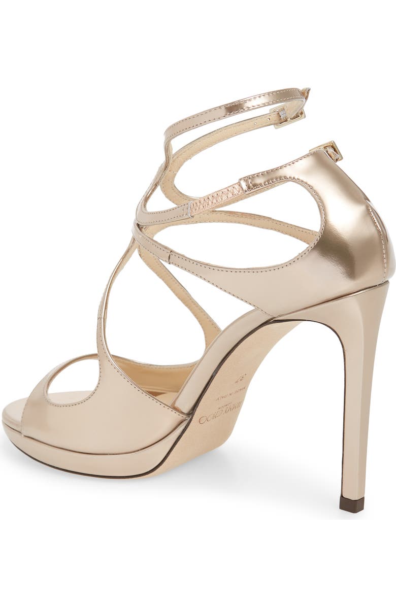 Jimmy Choo Emily Crisscross Platform Sandal, Alternate, color,
