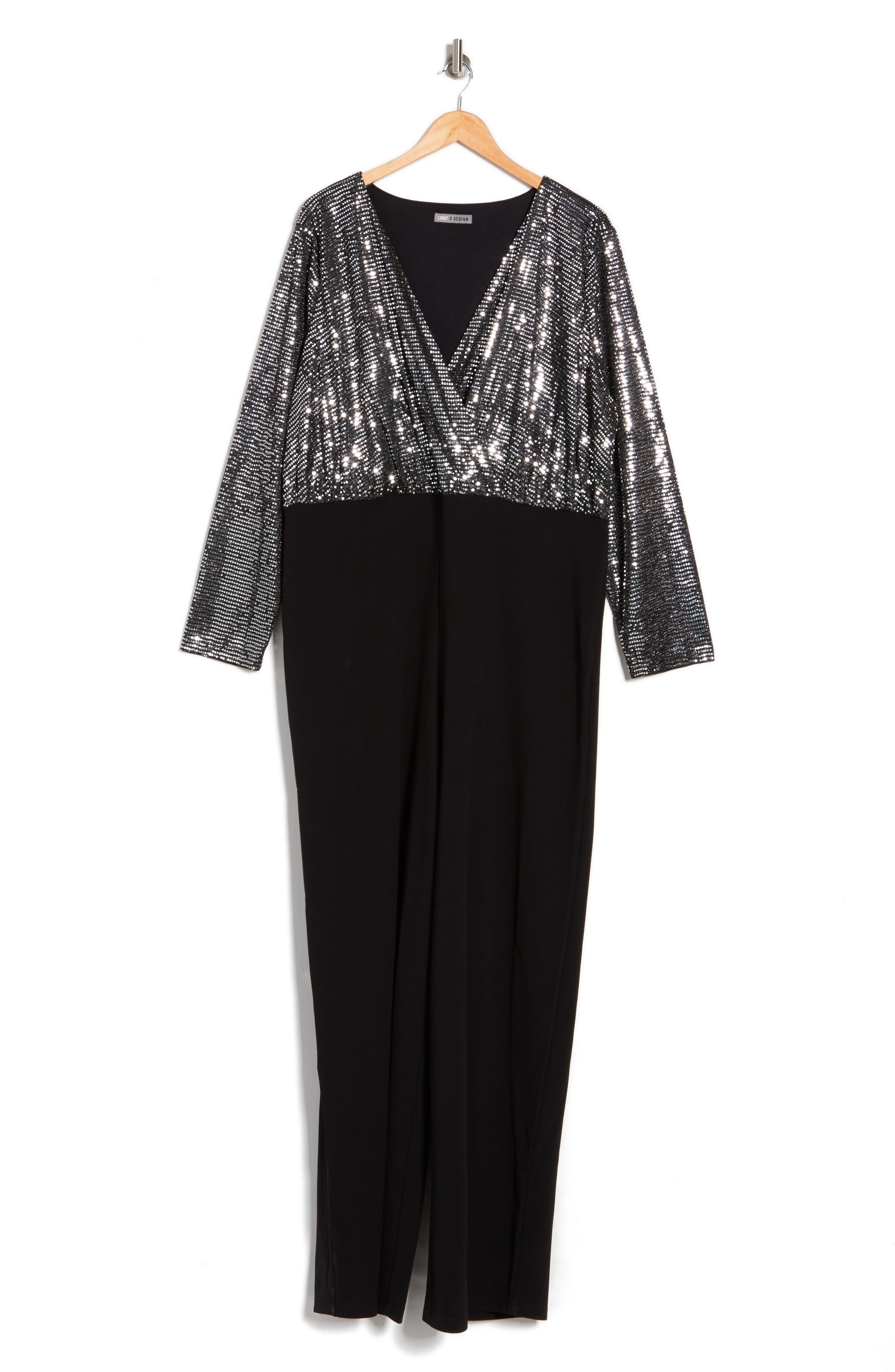 Sandra Dico Dot Sequin Long Sleeve Jumpsuit