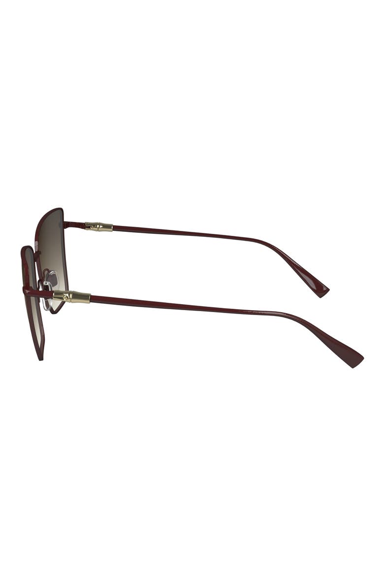 55mm Gradient Square Sunglasses, Alternate, color, BURGUNDY