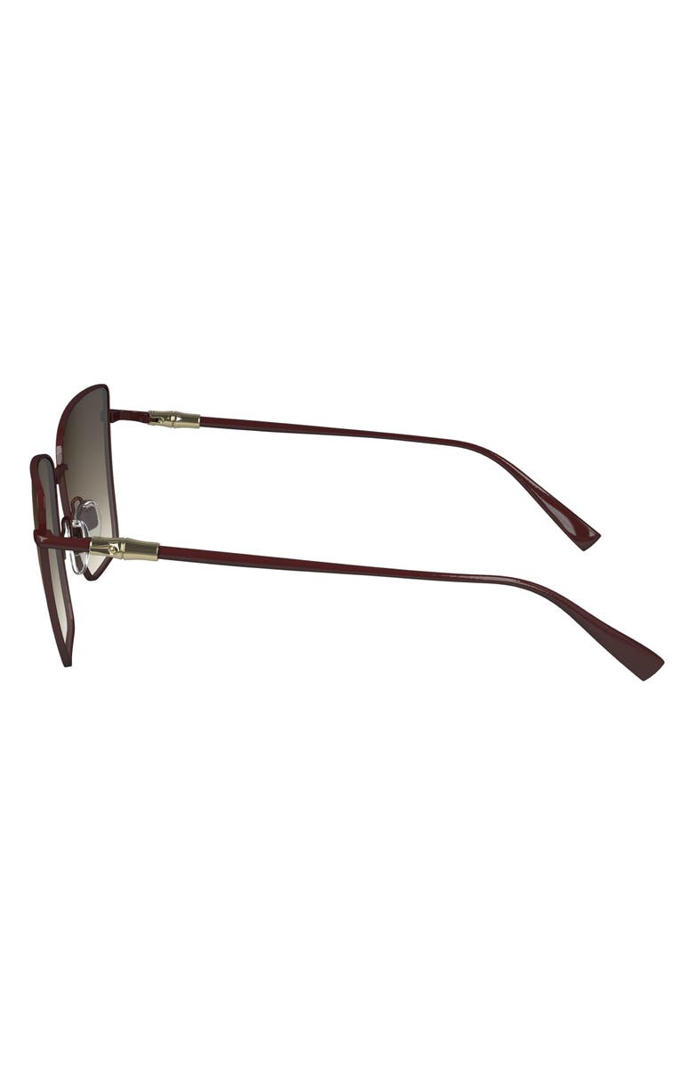 Longchamp 55mm Gradient Square Sunglasses, Alternate, color, Burgundy