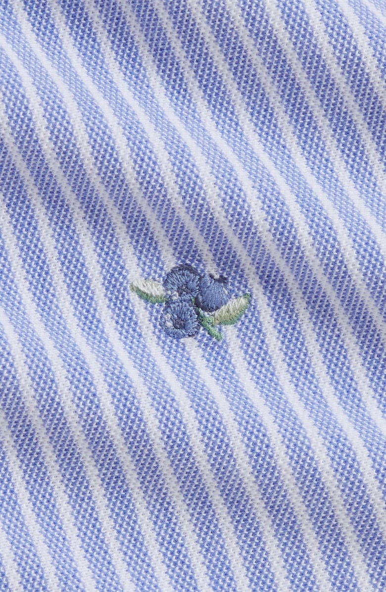 Ralph Lauren Blueberry Oxford Cotton Dress & Bloomers Set, Alternate, color, Harbor Island Blue Multi