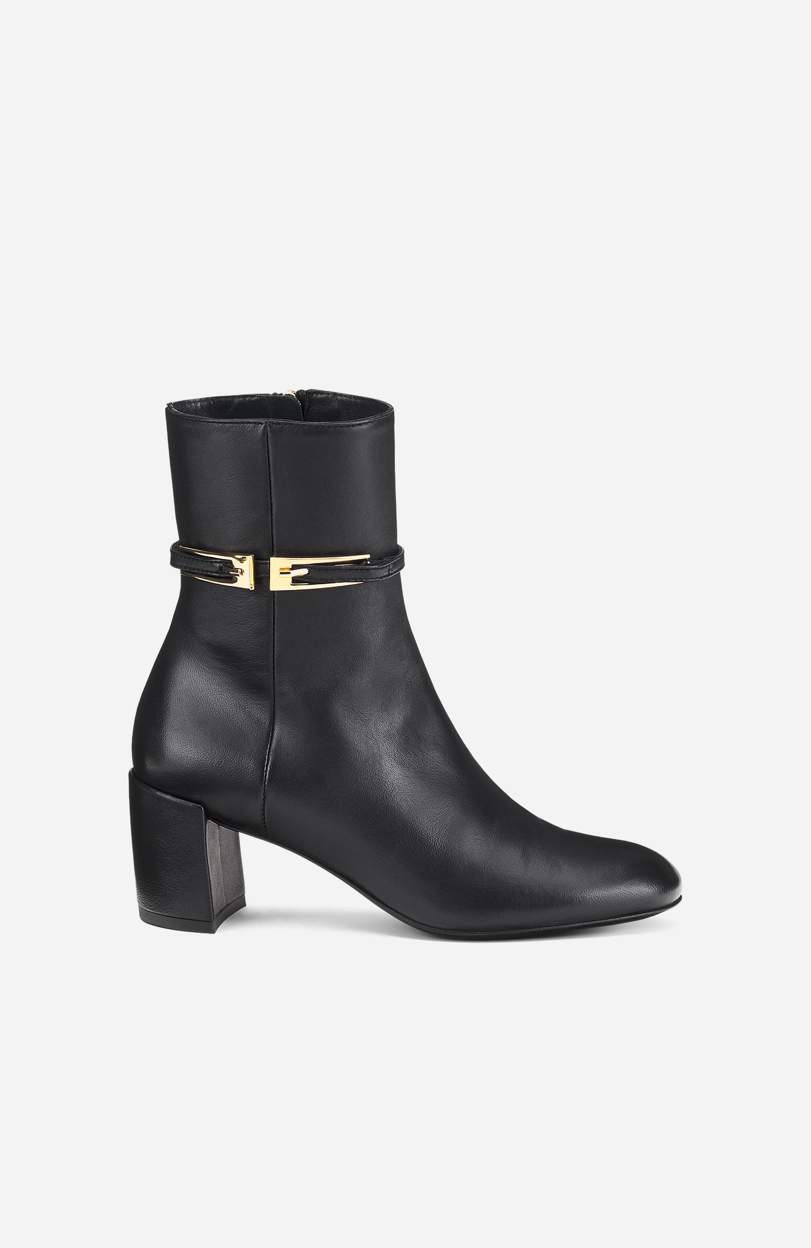 Lynn Buckle Bootie, Main, color, Black Nappa