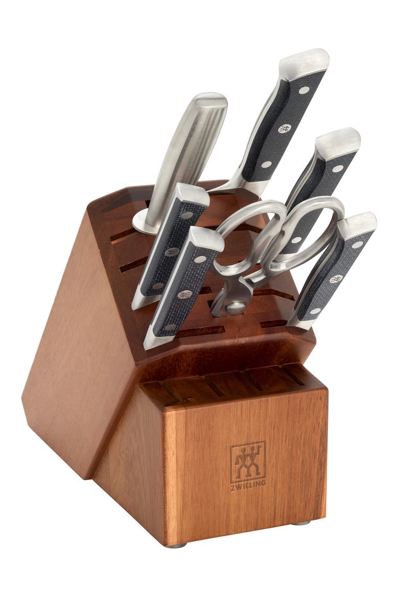 Spectrum 8-Piece Knife Block Set, Main, color, ACACIA