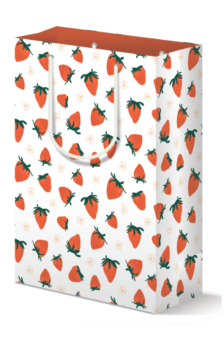 Strawberries Gift Bag Set of 3, Alternate, color, Red / White