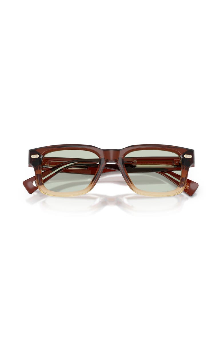 Brunello Cucinelli 51mm Rectangle optical glasses, Alternate, color, Red
