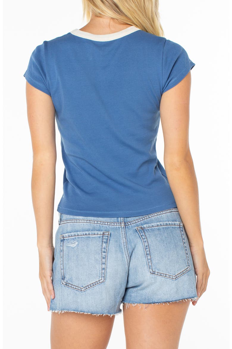 Plumeria Hibiscus '90s Baby T-Shirt, Alternate, color, BLUE HORIZON