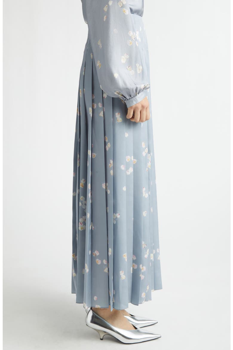 Monti Floral Pleated Skirt, Alternate, color, 416067 STORM PETALS