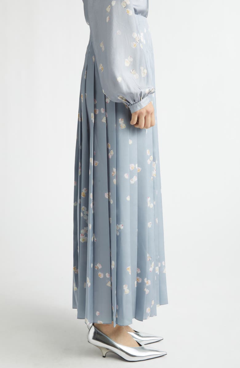 Altuzarra Monti Floral Pleated Skirt, Alternate, color, 416067 Storm Petals