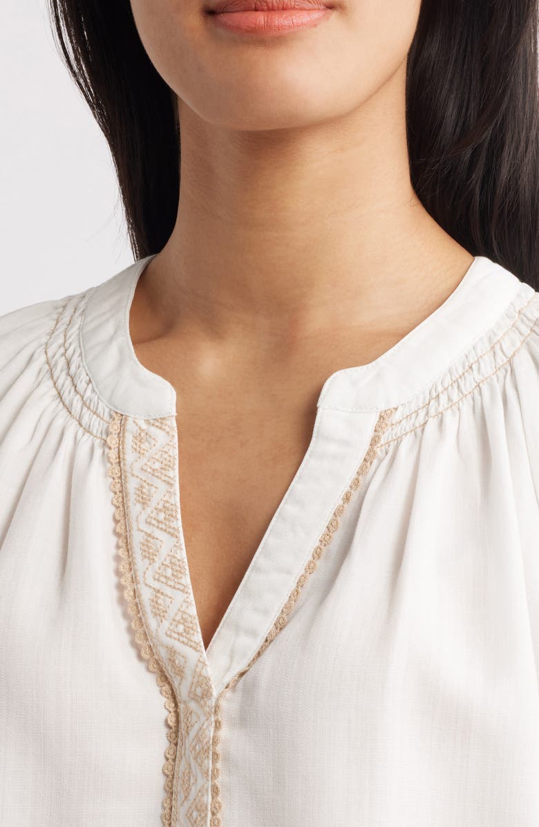 Wit & Wisdom Embroidered Peasant Top, Alternate, color,