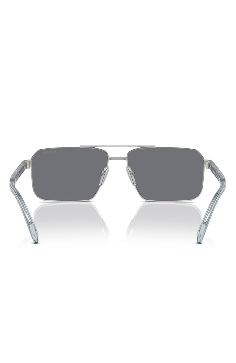 Prada 58mm Rectangular Sunglasses, Alternate, color,