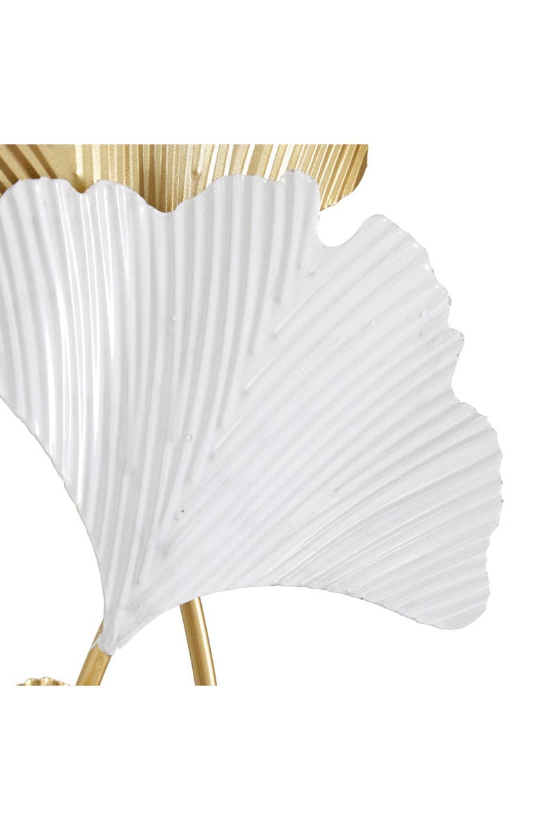 WILLOW ROW White Meatal Leaf Sculpture, Alternate, color, 
