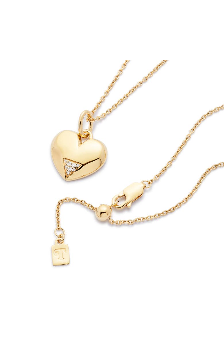 Toolally Art Deco Hearts Pendant, Alternate, color, Gold Vermeil