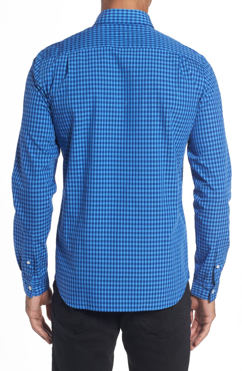 Lacoste Gingham Check Poplin Shirt, Alternate, color, 
