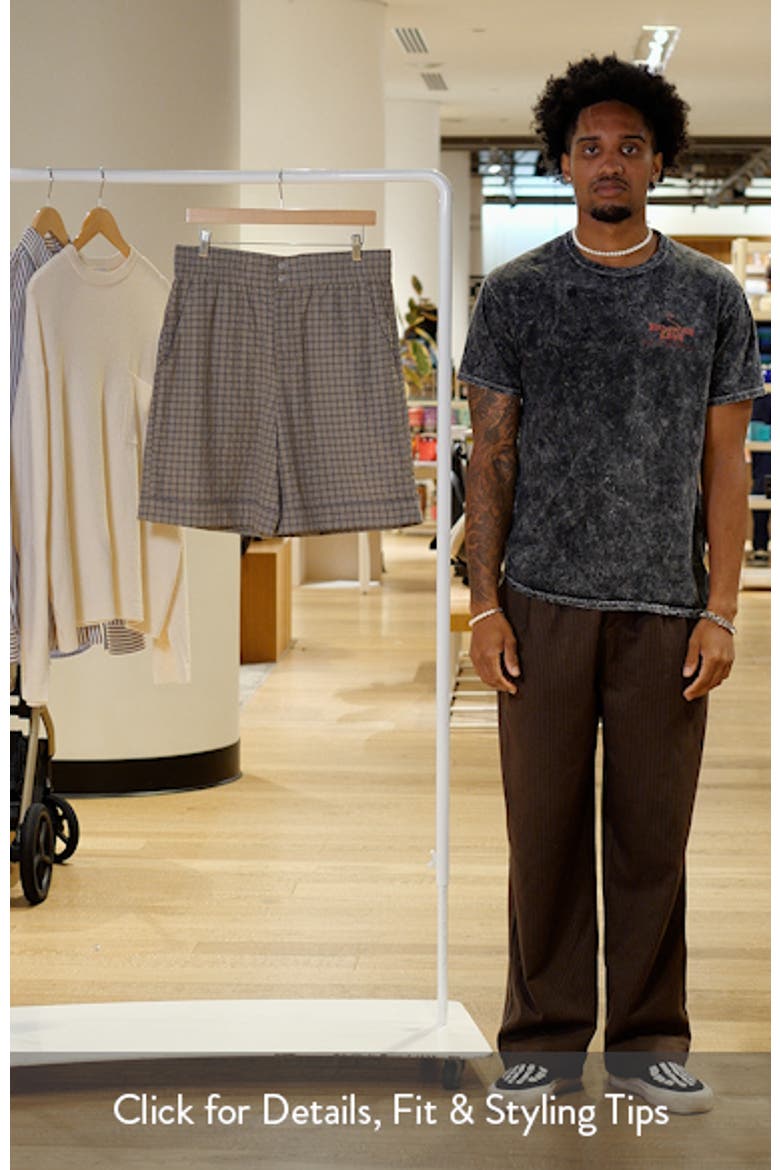 Check Elastic Waist Shorts video