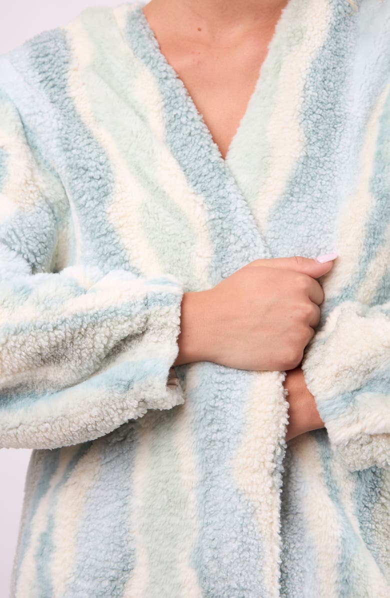 Viens Avec Moi Driftwood High Pile Fleece Jacket, Alternate, color, Blue