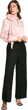 Coast Satin Jacquard Corsage 2 In 1 Jumpsuit
