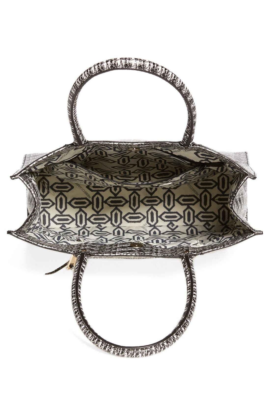 'Medium MAB' Tote, Alternate, color, BLACK/ WHITE