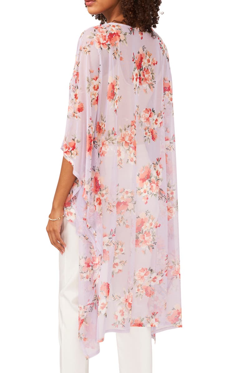 Chaus Floral High-Low Top, Alternate, color, Lavender 530