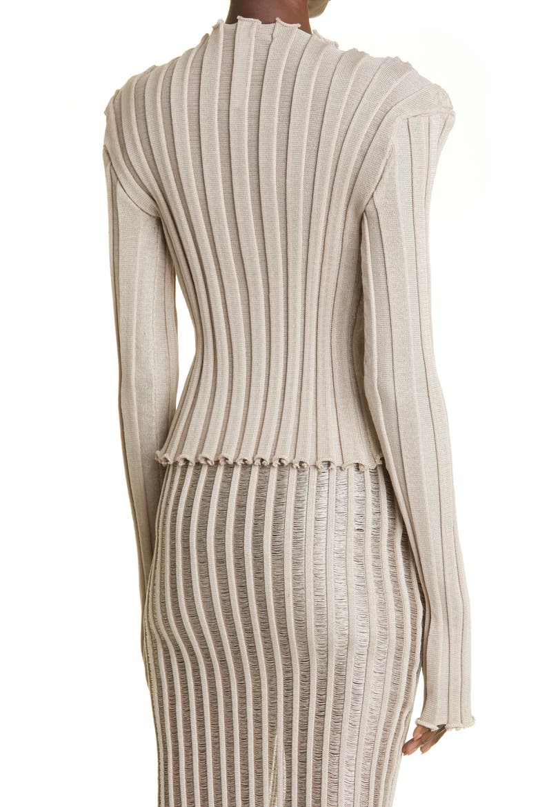Katrine Ribbed Cotton Blend Sweater, Alternate, color, DUST