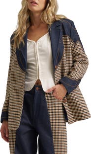 Wrangler Houndstooth Cotton Blazer