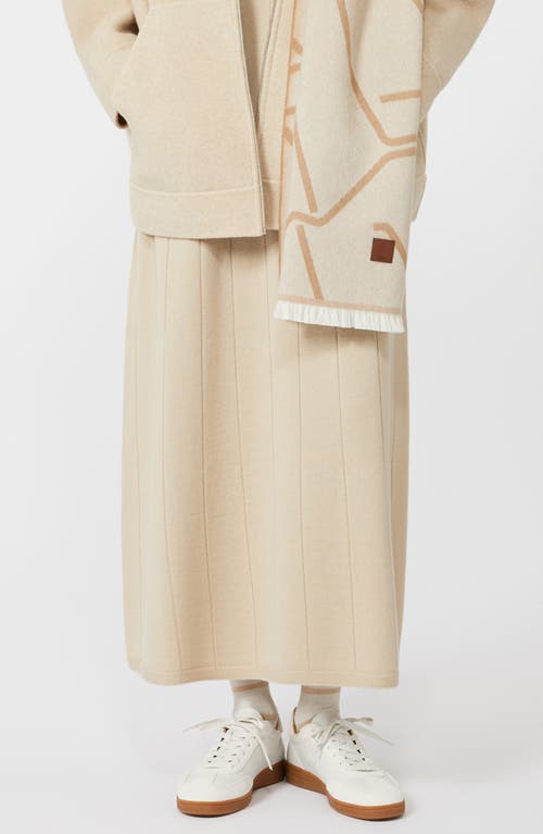 Mm By Max Mara Peonie Virgin Wool Maxi Sweater Skirt In Brown