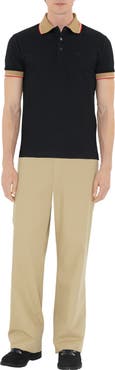 Burberry Logo Collar Cotton Polo Shirt