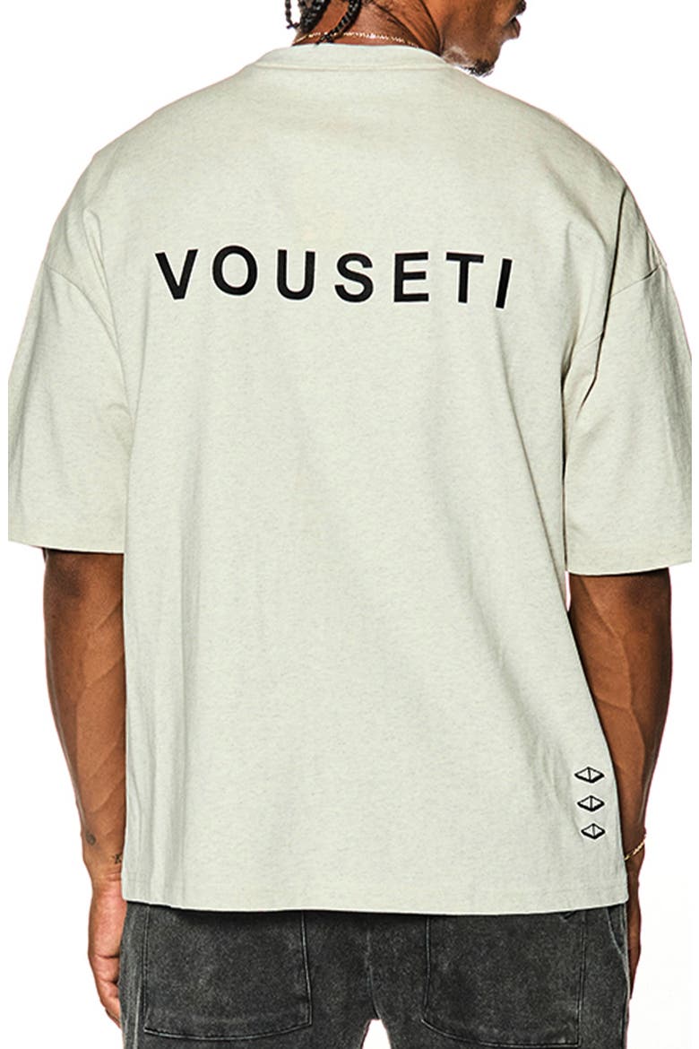 The 00:00 Essentials Oversize Cotton Graphic T-Shirt, Alternate, color, WHITE MARL