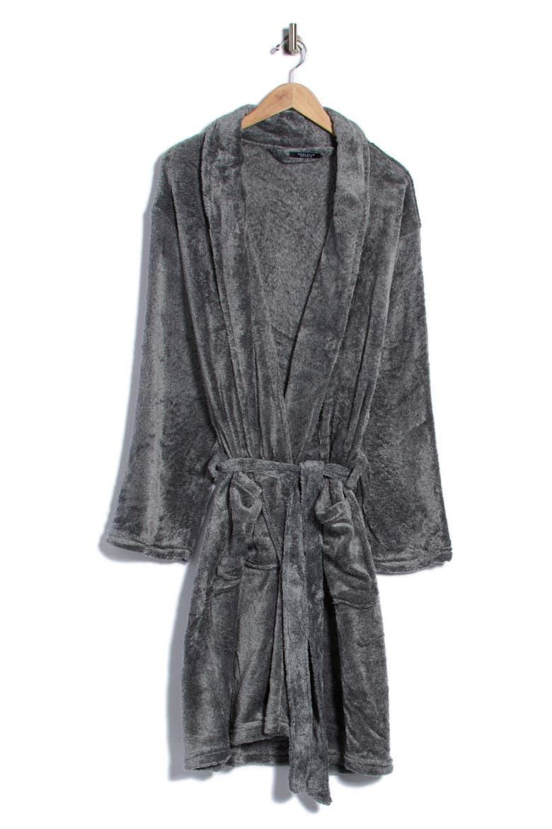 Fleece Marled Robe, Main, color, SLEET