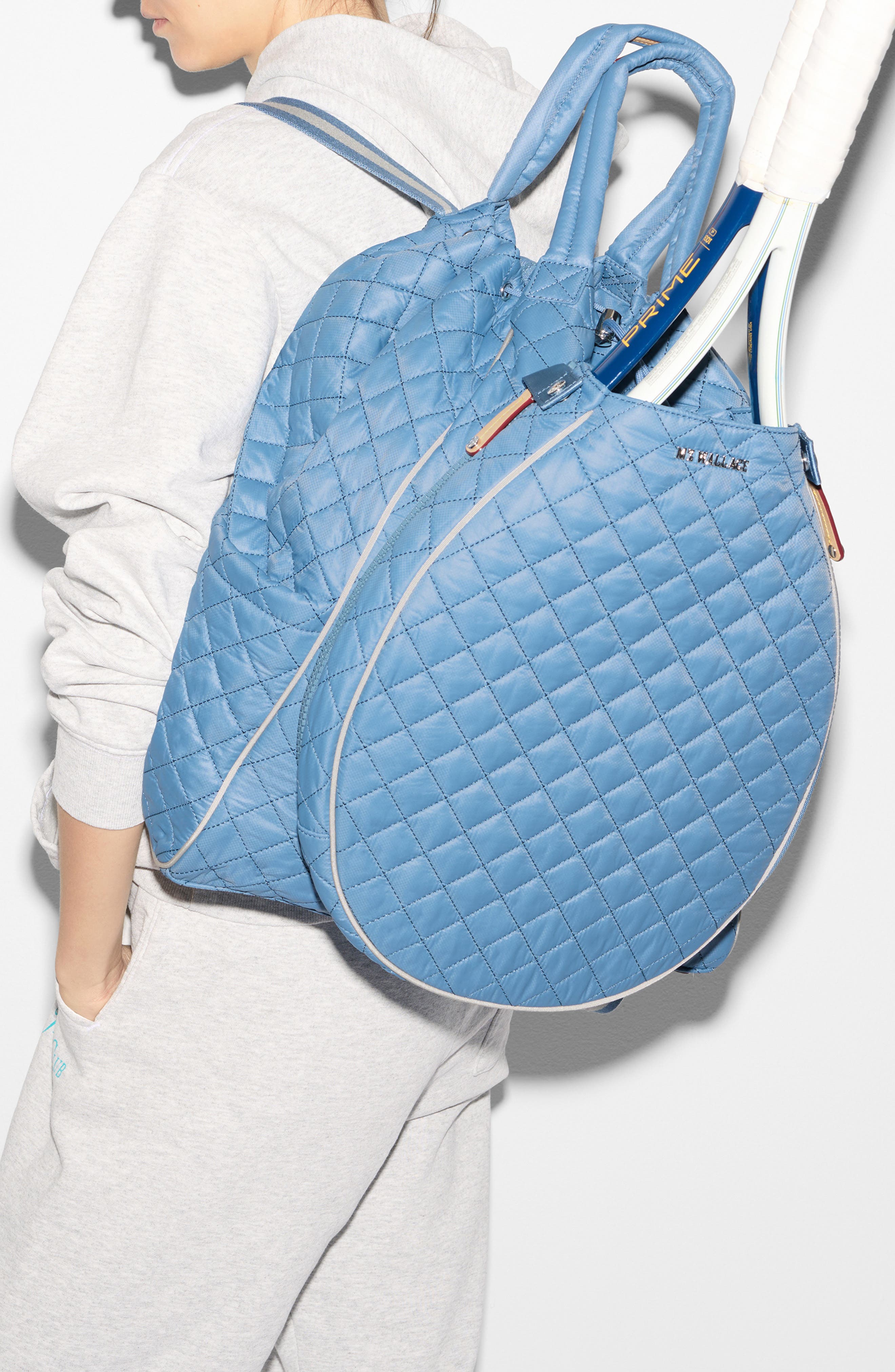 MZ Wallace Tennis Quilted Nylon Backpack, Alternate, color, 