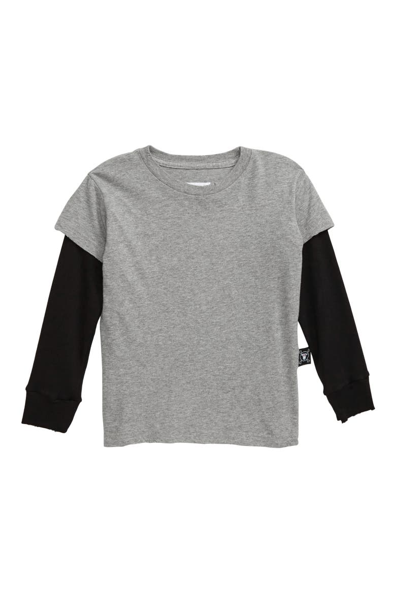 Don't Ask! Layer T-Shirt, Main, color, HEATHER GREY