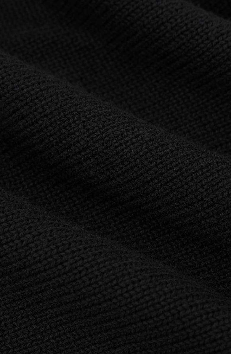 Reiss Aria Mock Neck Cotton & Wool Sweater, Alternate, color, Black