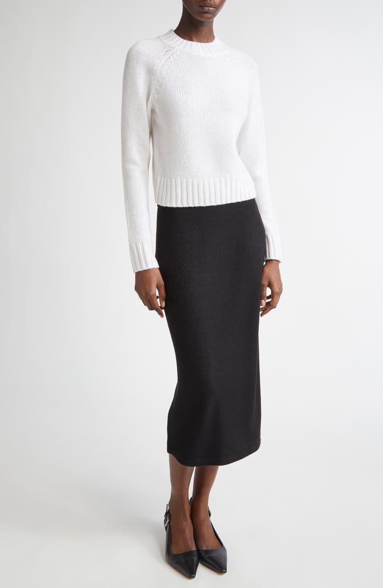 Vince Raglan Sleeve Wool & Cashmere Crewneck Sweater, Alternate, color, Off White