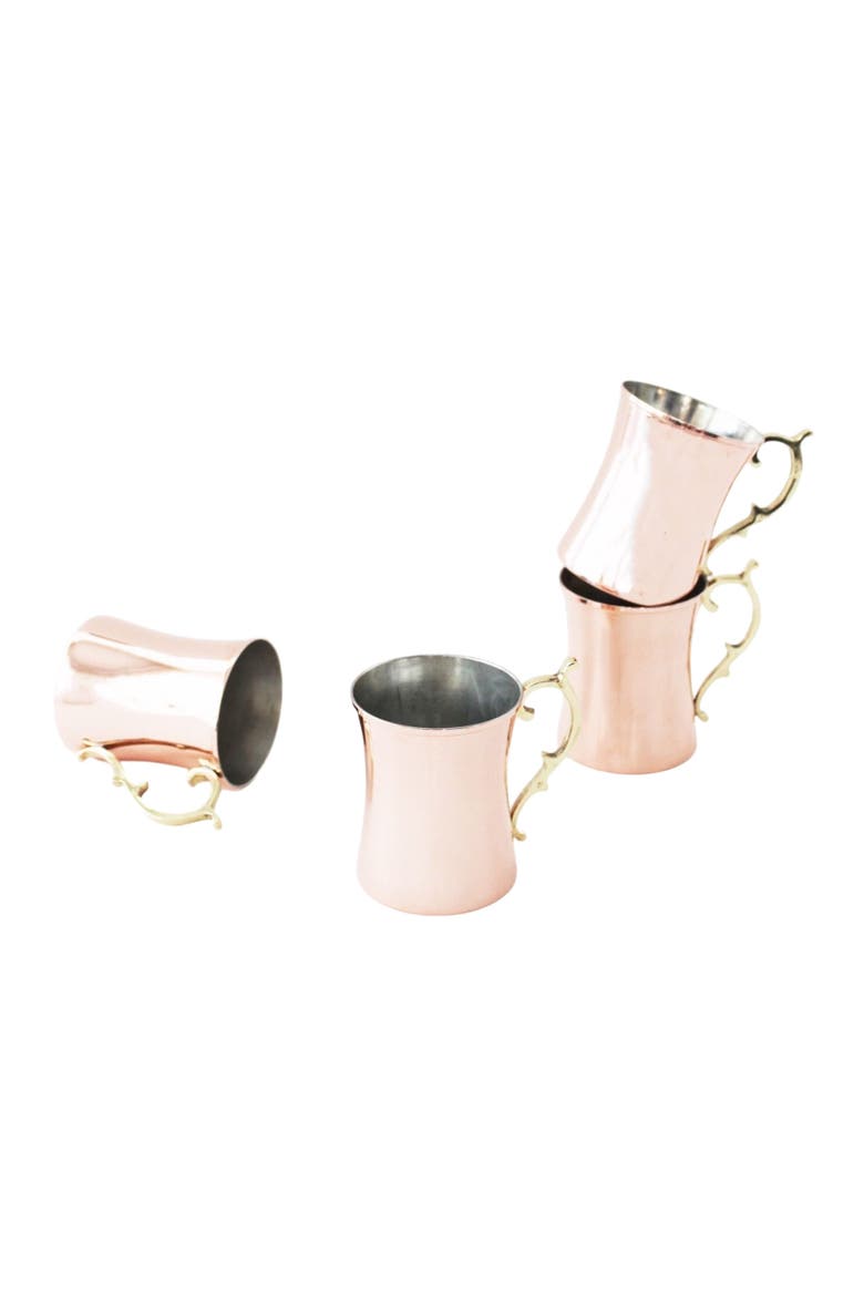 Vintage Inspired Cocktail Mugs, Main, color, Copper