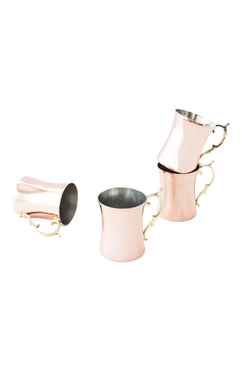 Coppermill Kitchen Vintage Inspired Cocktail Mugs, Main, color, Copper