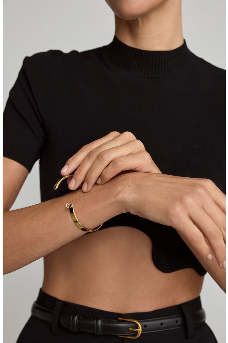Tarnish Resistant Bangle, Alternate, color, GOLD