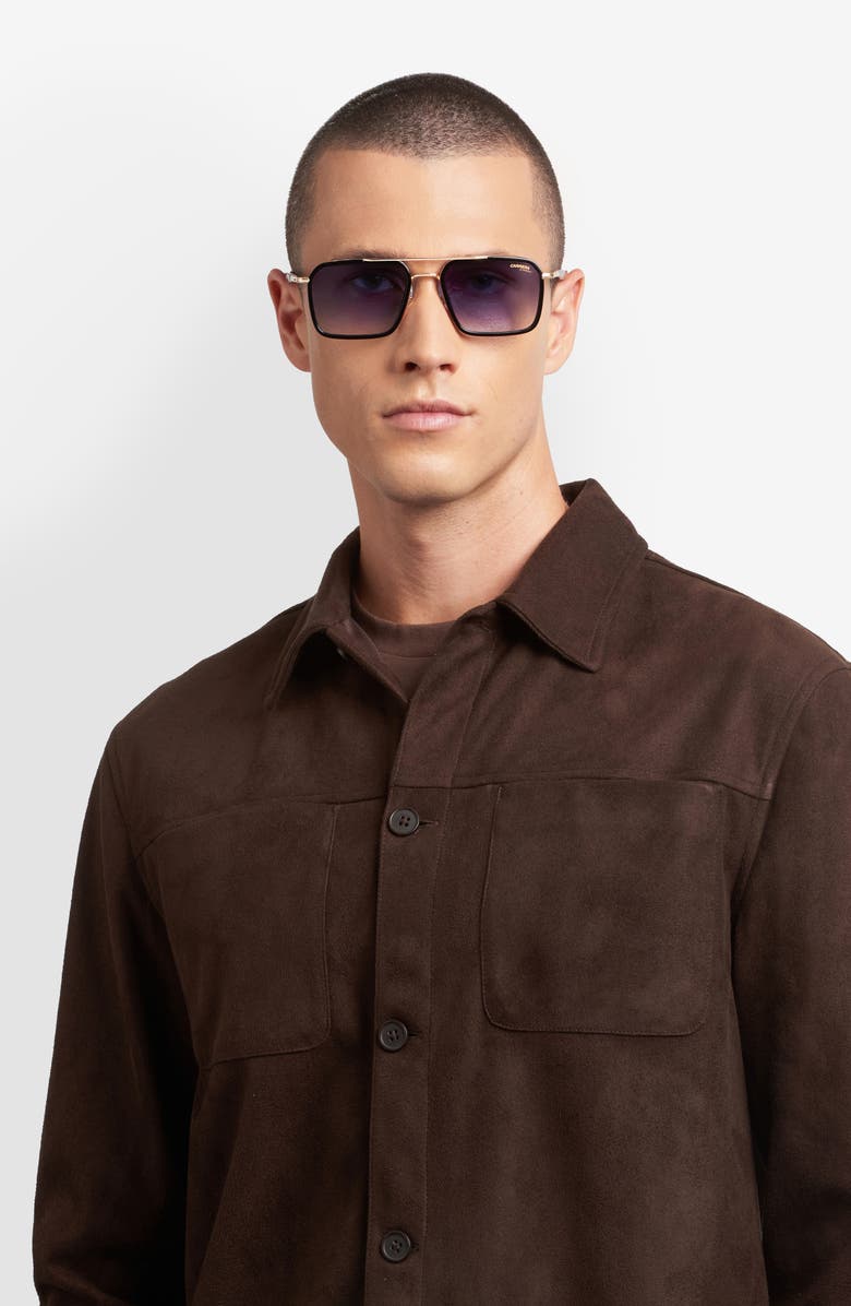 Carrera Eyewear 55mm Navigator Sunglasses, Alternate, color, Black Red/ Dark Blue