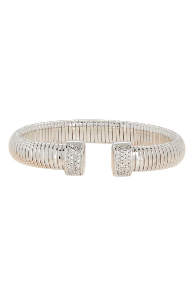 Juvell CZ Cuff Bracelet, Main, color, Silver