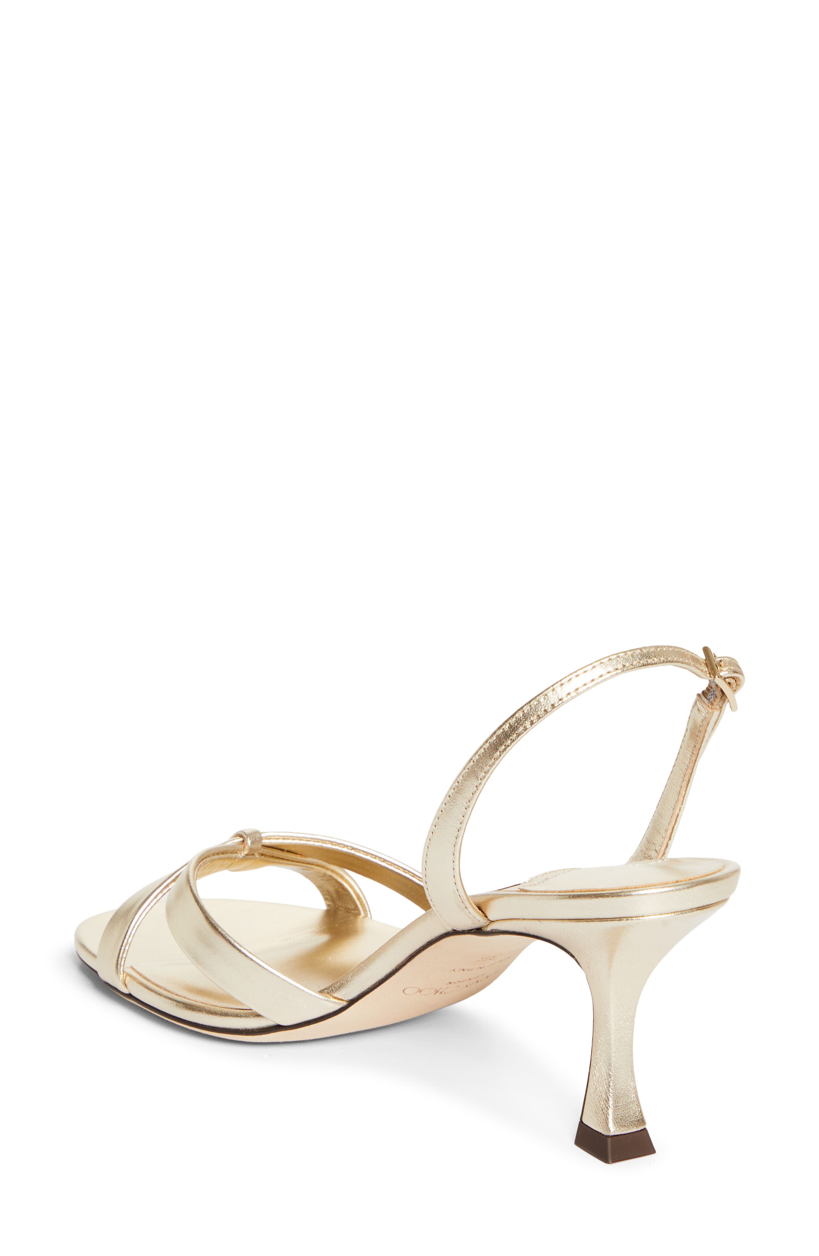 Jimmy Choo Elsy Metallic Slingback Sandal, Alternate, color, Light Soft Gold