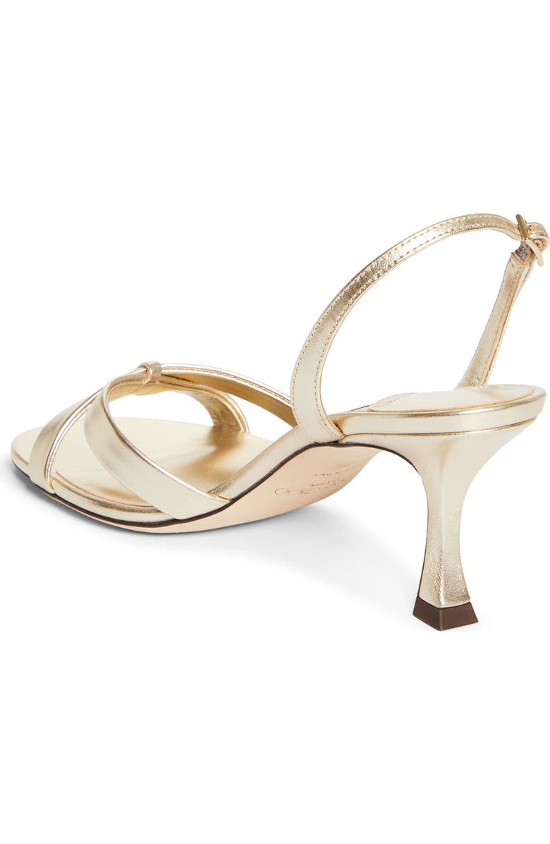 Jimmy Choo Elsy Metallic Slingback Sandal, Alternate, color, Light Soft Gold