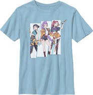 KPop Demon Hunters Boy's KPop Demon Hunters Huntrix Manhwa Style  Graphic T-Shirt