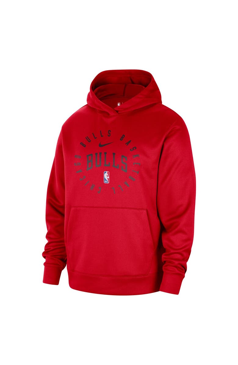 Nike Men's Nike Red Chicago Bulls 2024/25 Spotlight On-Court Practice Performance Pullover Hoodie, Alternate, color, Red