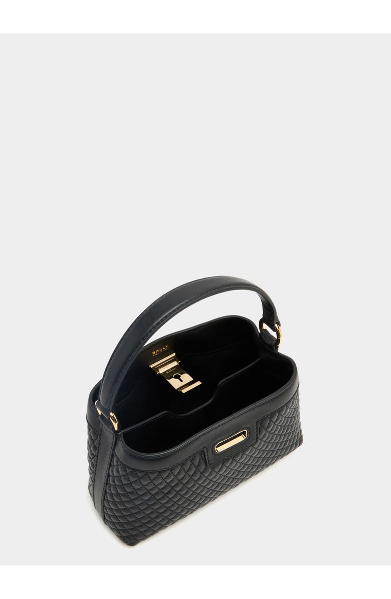 Bally Lock Me Minibag In Quilted Leather, Alternate, color, Black