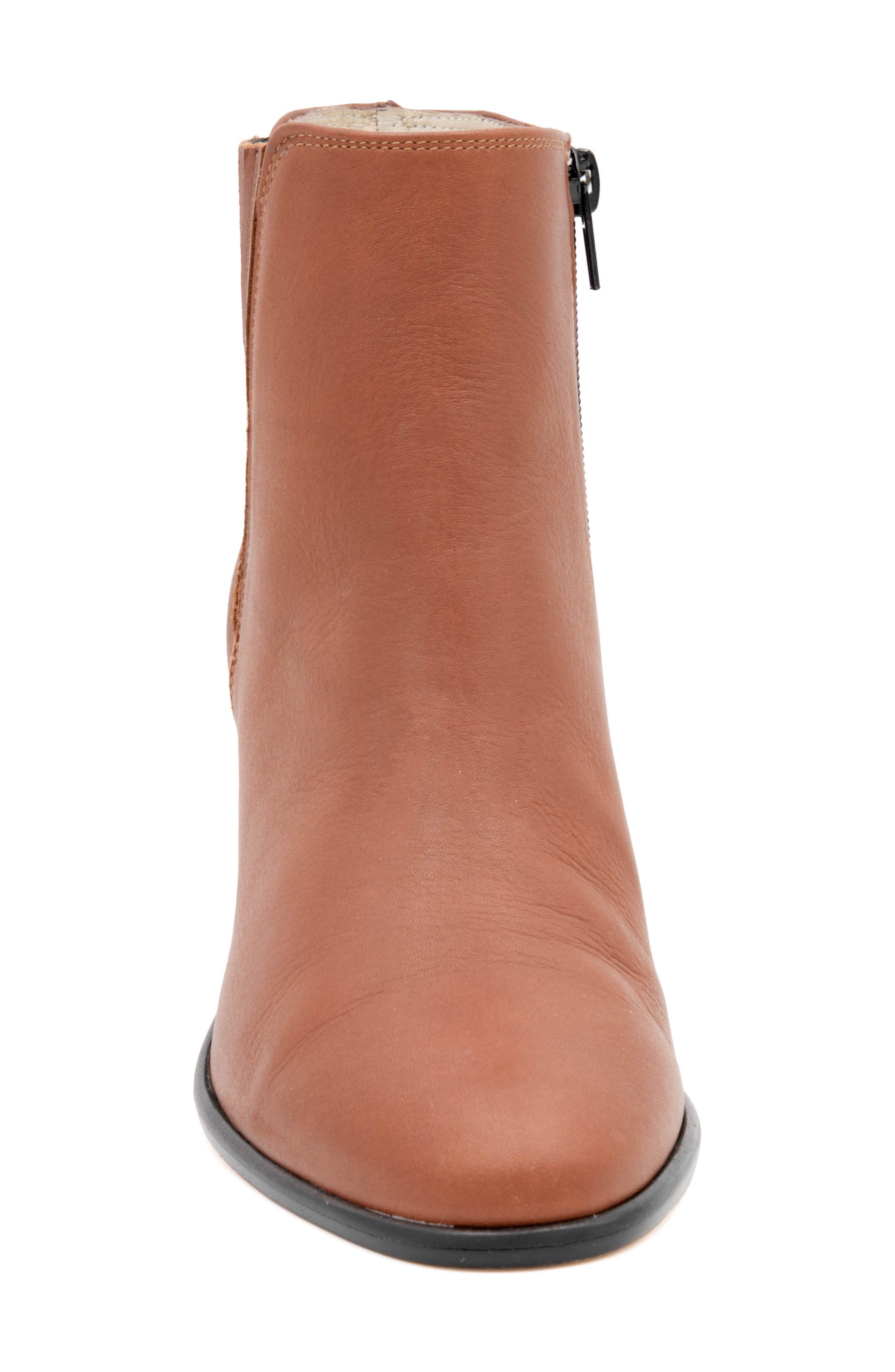 Amalfi by Rangoni Lucio Block Heel Bootie, Alternate, color, Castagno Vapor Gold Buckle