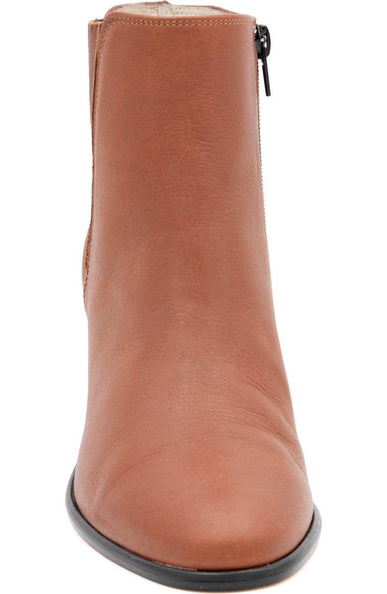 Amalfi by Rangoni Lucio Block Heel Bootie, Alternate, color, Castagno Vapor Gold Buckle