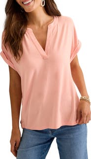 Tommy Bahama Kauai Split Neck Top