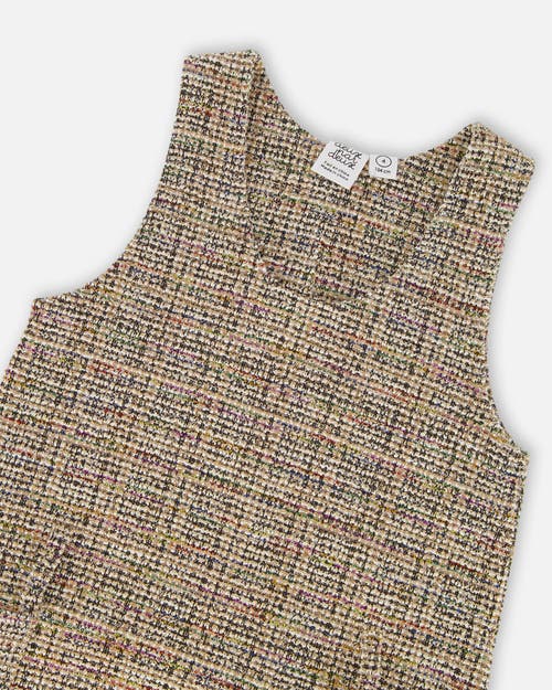 Deux Par Deux Tweed Jumper In Brown