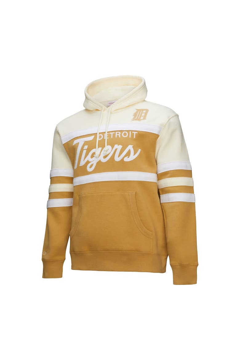Men's Mitchell & Ness Tan/Cream Detroit Tigers Head Coach Pullover Hoodie, Alternate, color, Tan