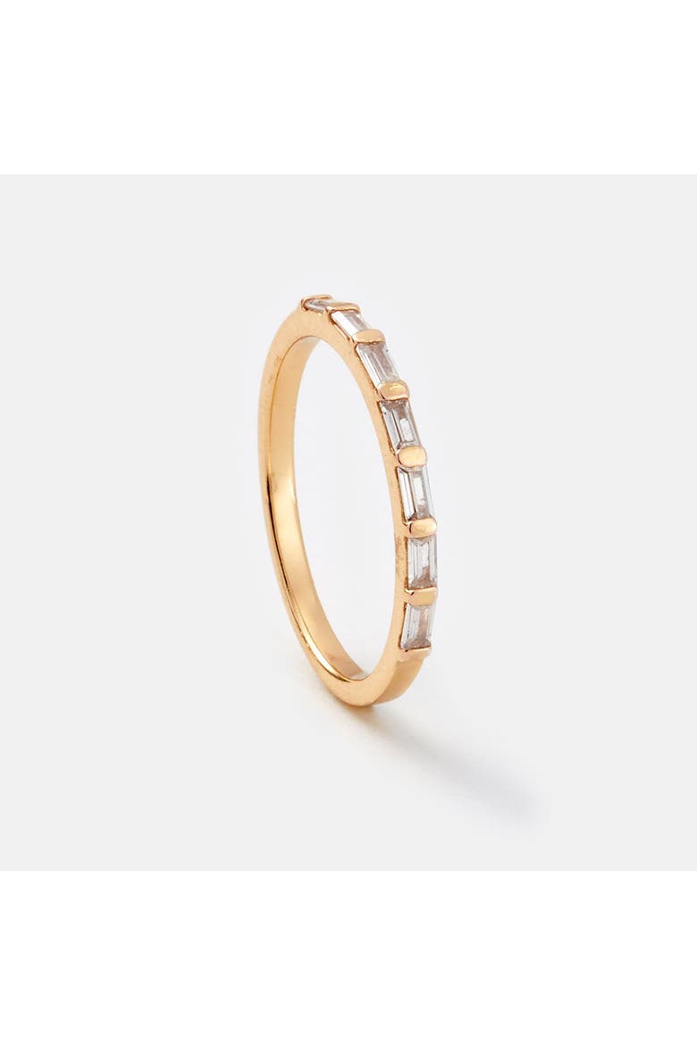 Baguette Half Eternity Ring, Alternate, color, Gold