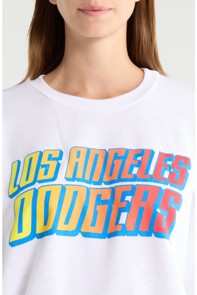 Los Angeles Dodgers Graphic Sweatshirt, Alternate, color, WHITE